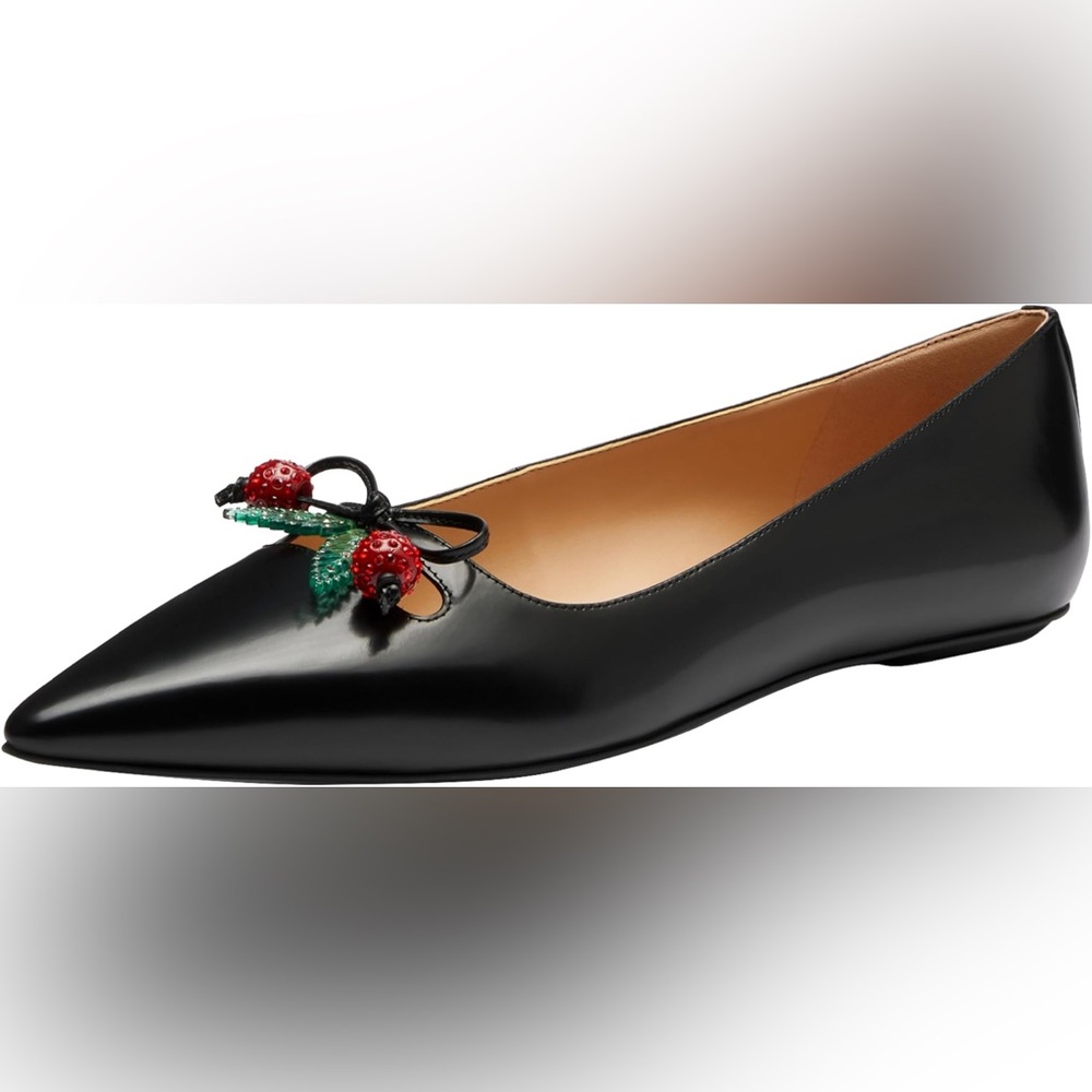 Coach runway cherry flats